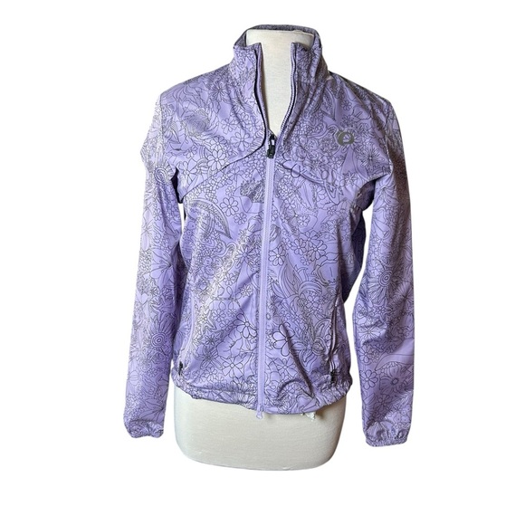 Pearl Izumi Quest Barrier Convertible Cycling Jacket Women's Small Purple Floral - Picture 1 of 16